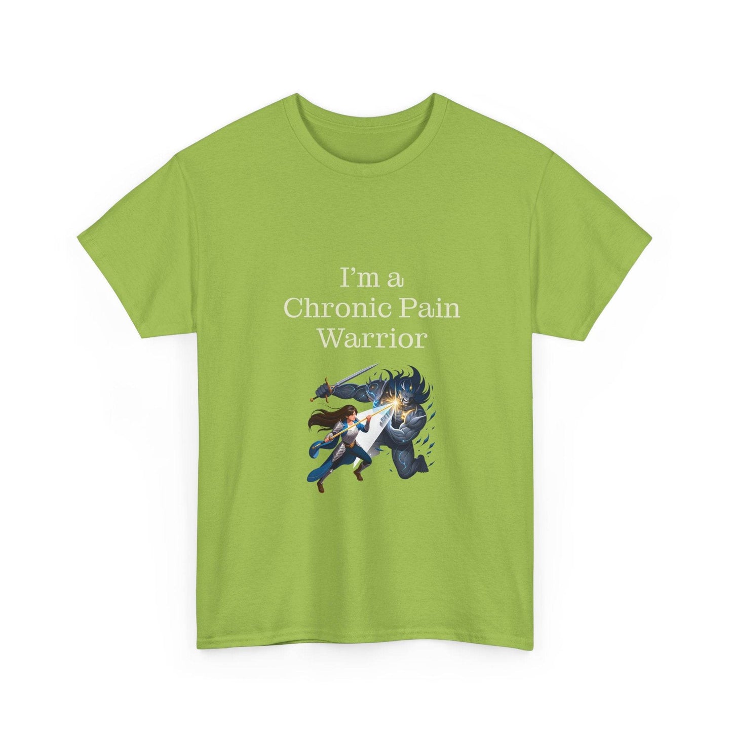 Chronic Pain Warrior Unisex Heavy Cotton Tee - Empowering Apparel for Health Awareness - The Dreamer's Bookshop.