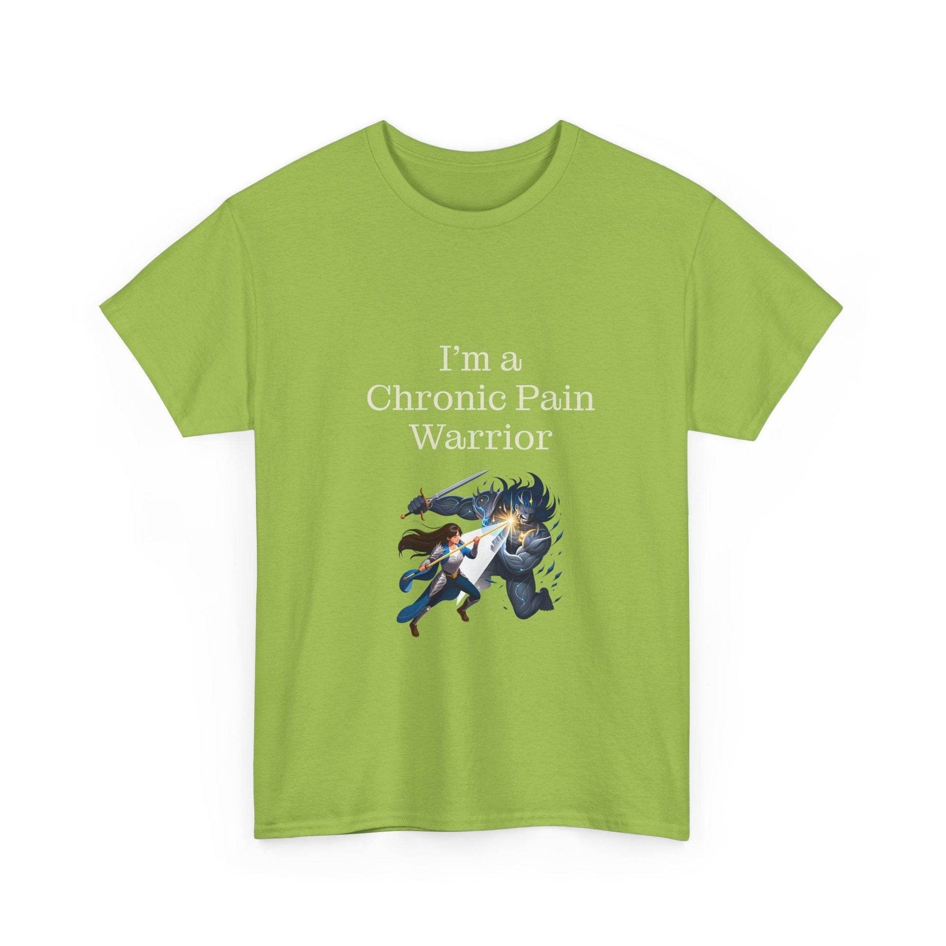 Chronic Pain Warrior Unisex Heavy Cotton Tee - Empowering Apparel for Health Awareness - The Dreamer's Bookshop.