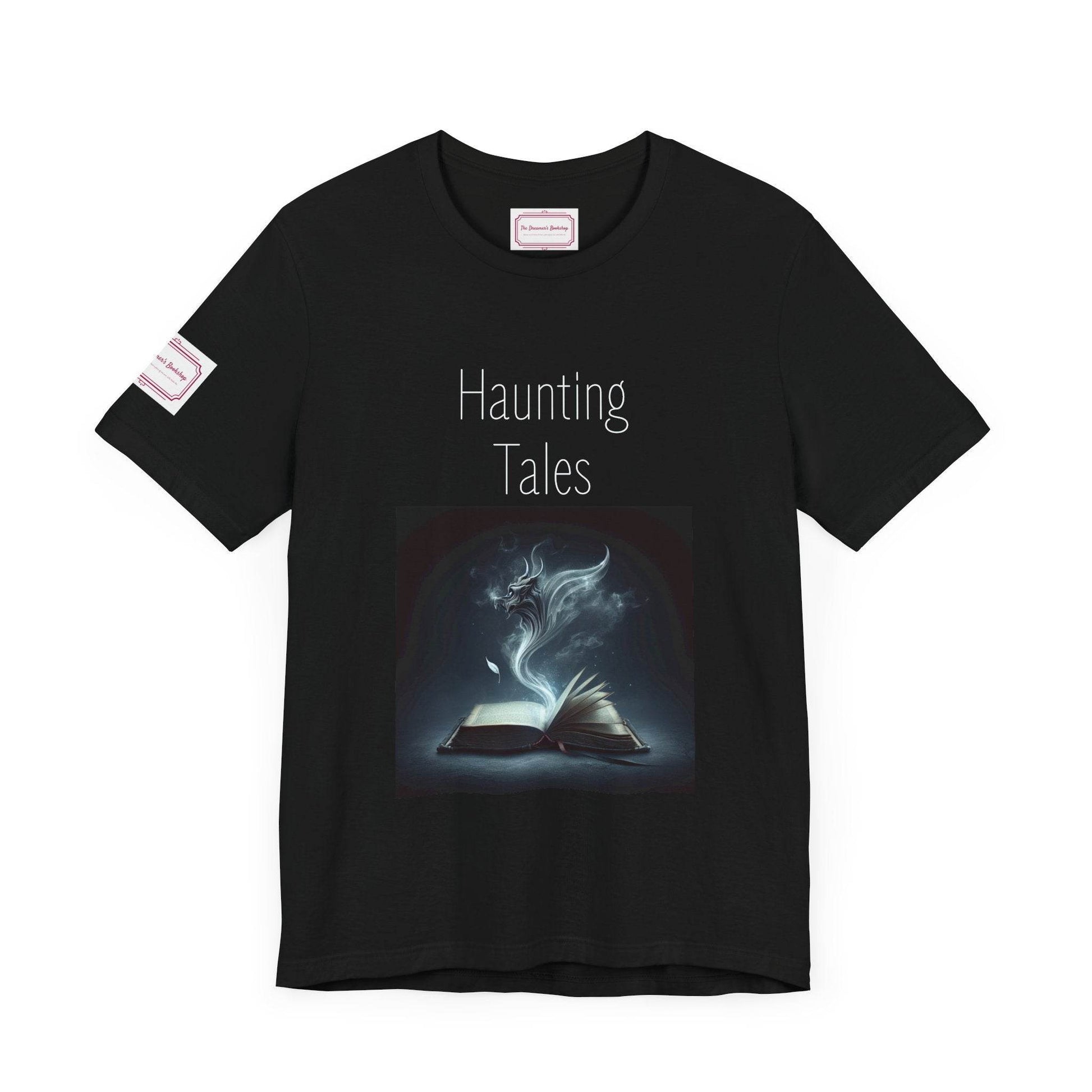 Haunting Tales Tee - Fun Short Sleeve Shirt for Writers & Book Lovers - The Dreamer's Bookshop.
