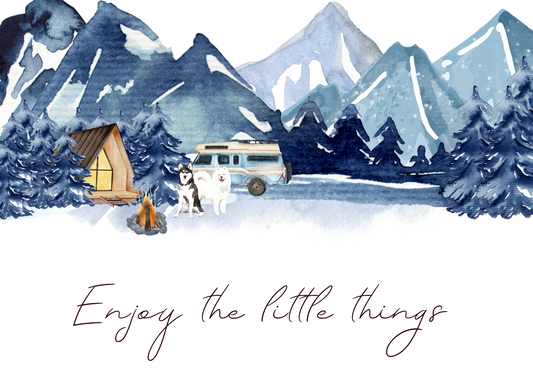 The Dreamer's Bookshop "Mountains" Enjoy Little Things Card - The Dreamer's Bookshop.