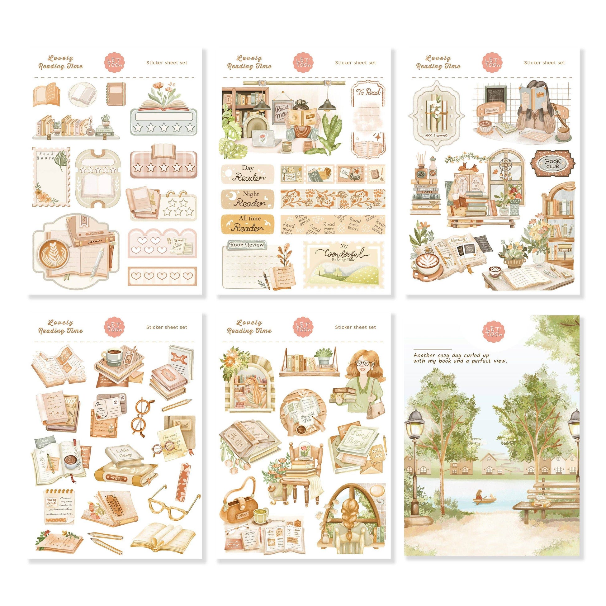 LETTOOn - Heerlijke leestijd - Stickerset - The Dreamer's Bookshop.