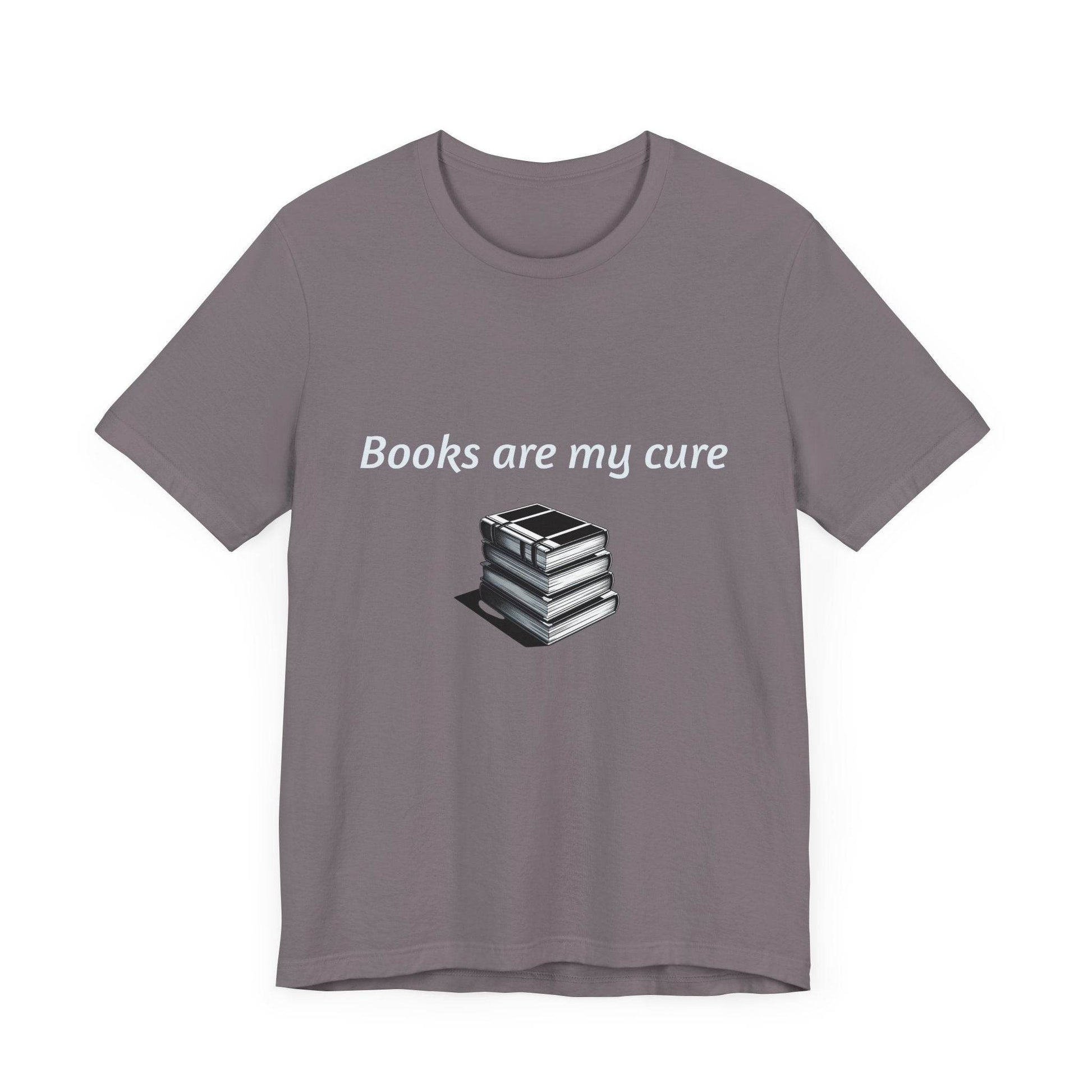 Inspirational Unisex Short Sleeve Tee - Books are my cure - The Dreamer's Bookshop.