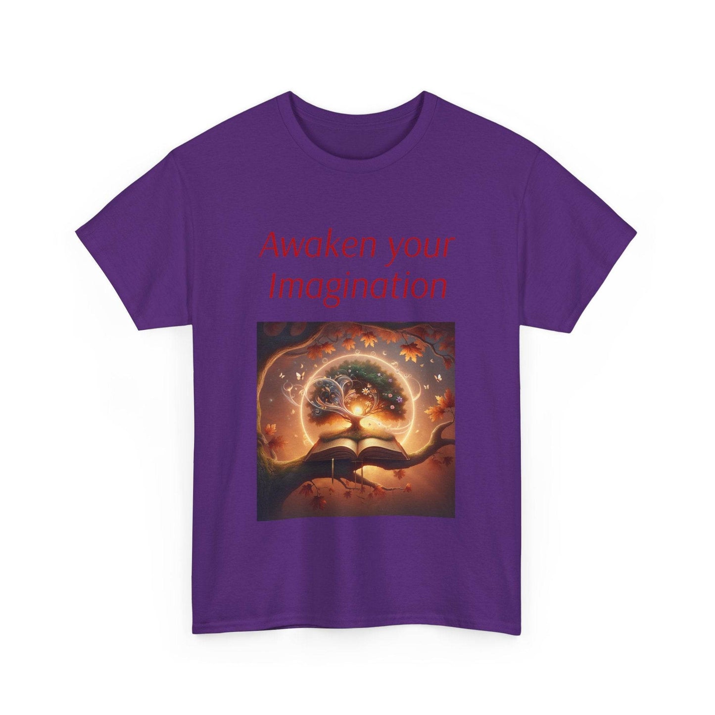 Awaken Your Imagination Unisex Heavy Cotton Tee - Inspiring Art Shirt - The Dreamer's Bookshop.
