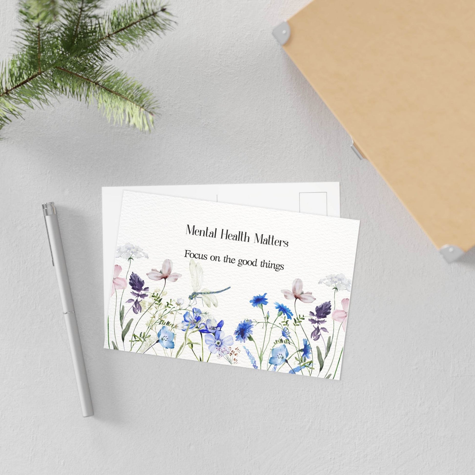 Watercolor "Focus" Mental Health Matters Art Print Card - The Dreamer's Bookshop.