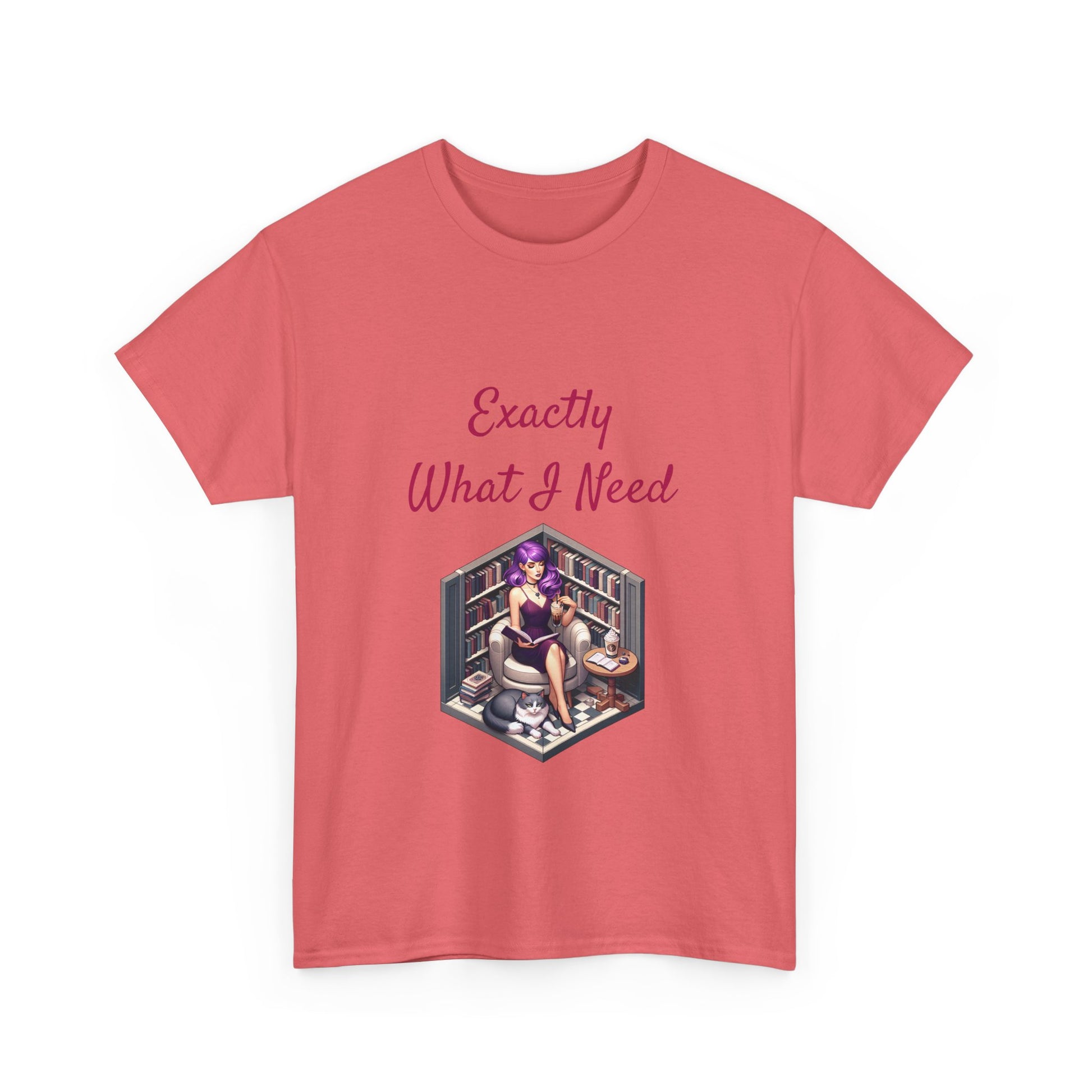 Book Lover's Unisex Heavy Cotton Tee - "What I Need" - The Dreamer's Bookshop.