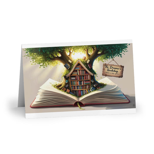 The Dreamer's Bookshop - Tree and Books Card - The Dreamer's Bookshop.