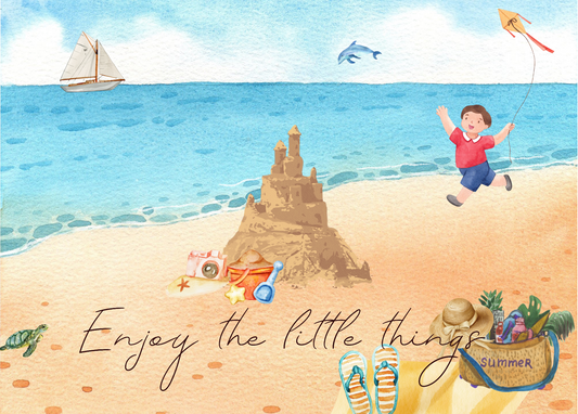 The Dreamer's Bookshop "Summer Holiday" Enjoy Little Things Card - The Dreamer's Bookshop.