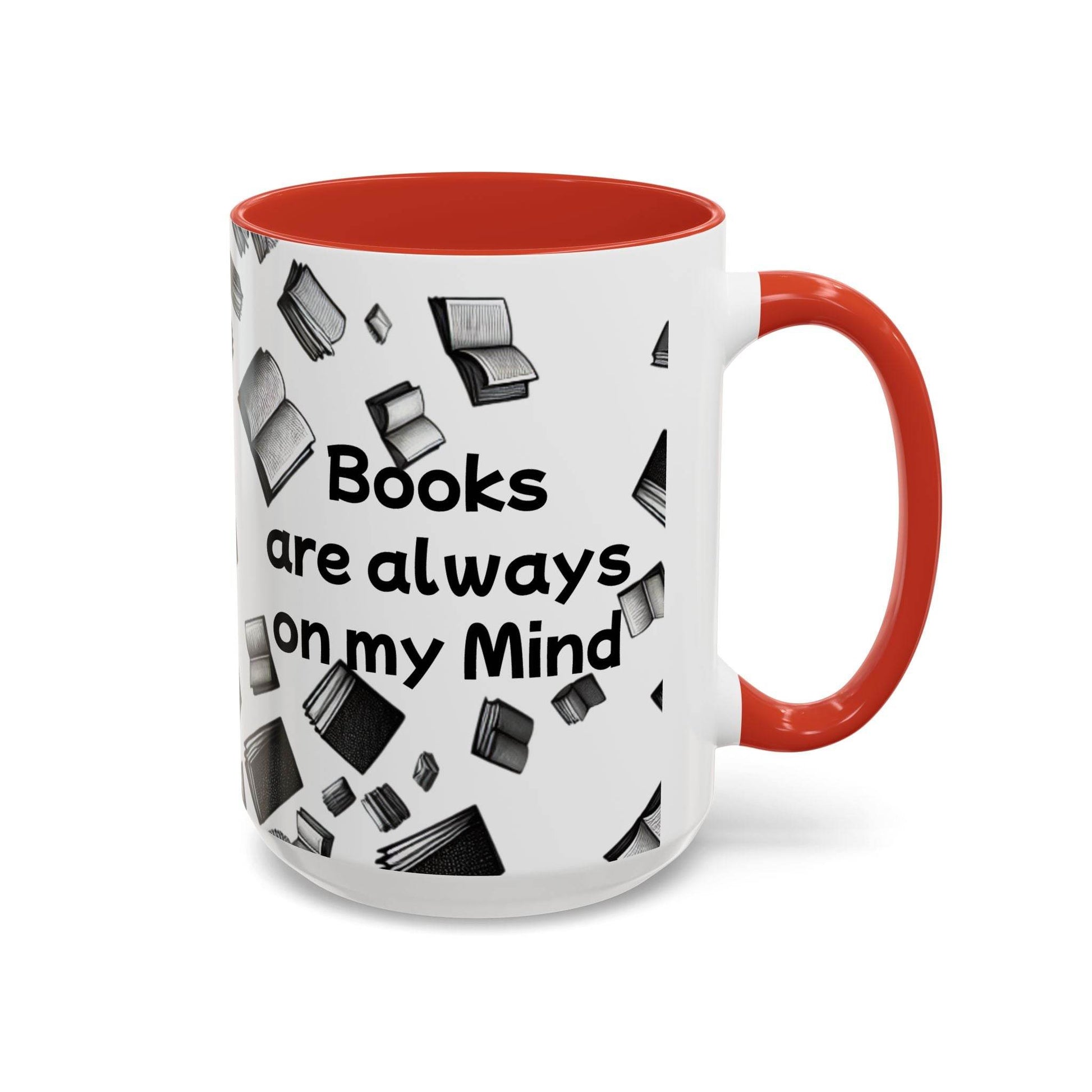Books on My Mind Accent Coffee Mug - Perfect for Book Lovers - The Dreamer's Bookshop.