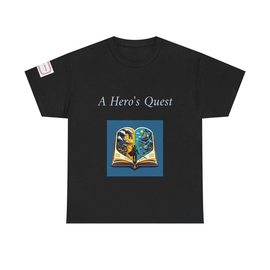 Adventure - Graphic Unisex Heavy Cotton Tee - Hero's Quest - The Dreamer's Bookshop.