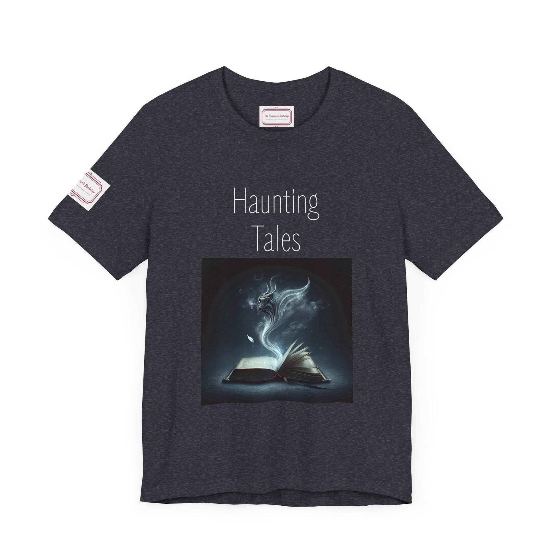 Haunting Tales Tee - Fun Short Sleeve Shirt for Writers & Book Lovers - The Dreamer's Bookshop.