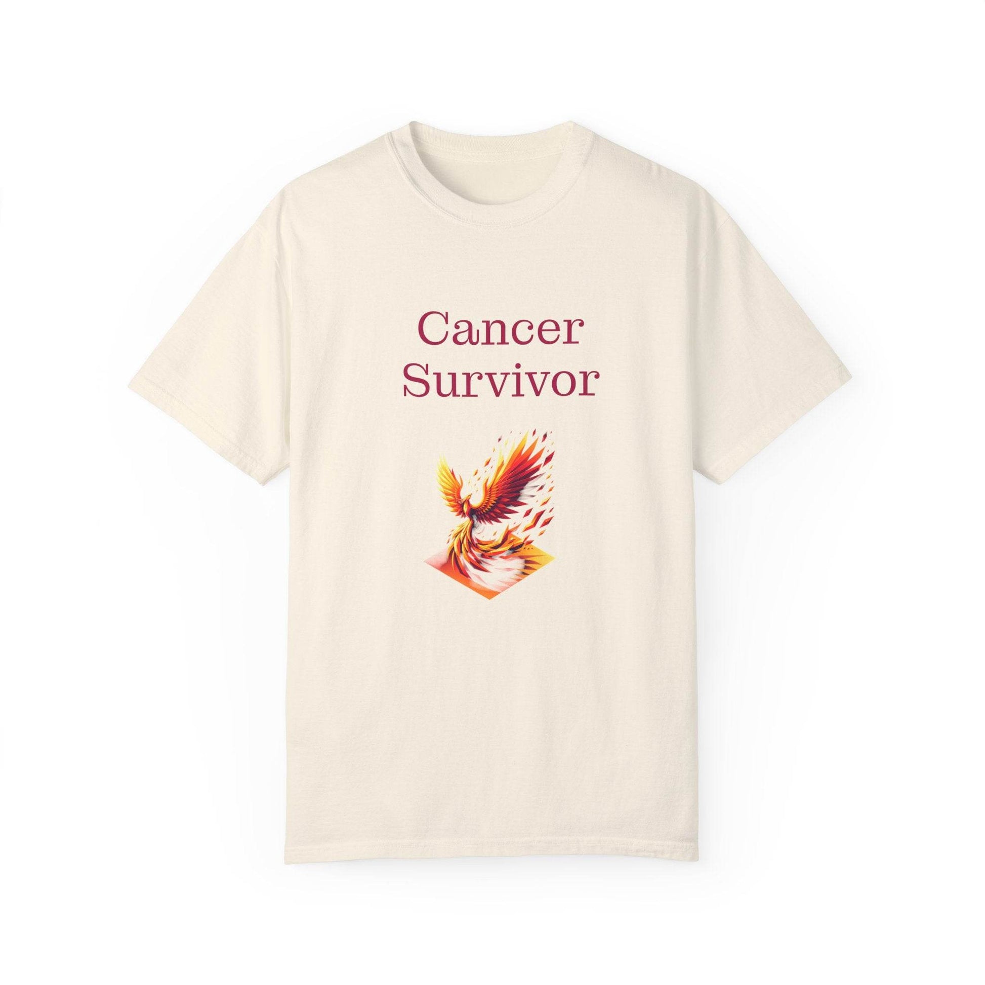 Cancer Survivor Unisex Garment-Dyed T-shirt - Inspirational Motivational Tee - The Dreamer's Bookshop.