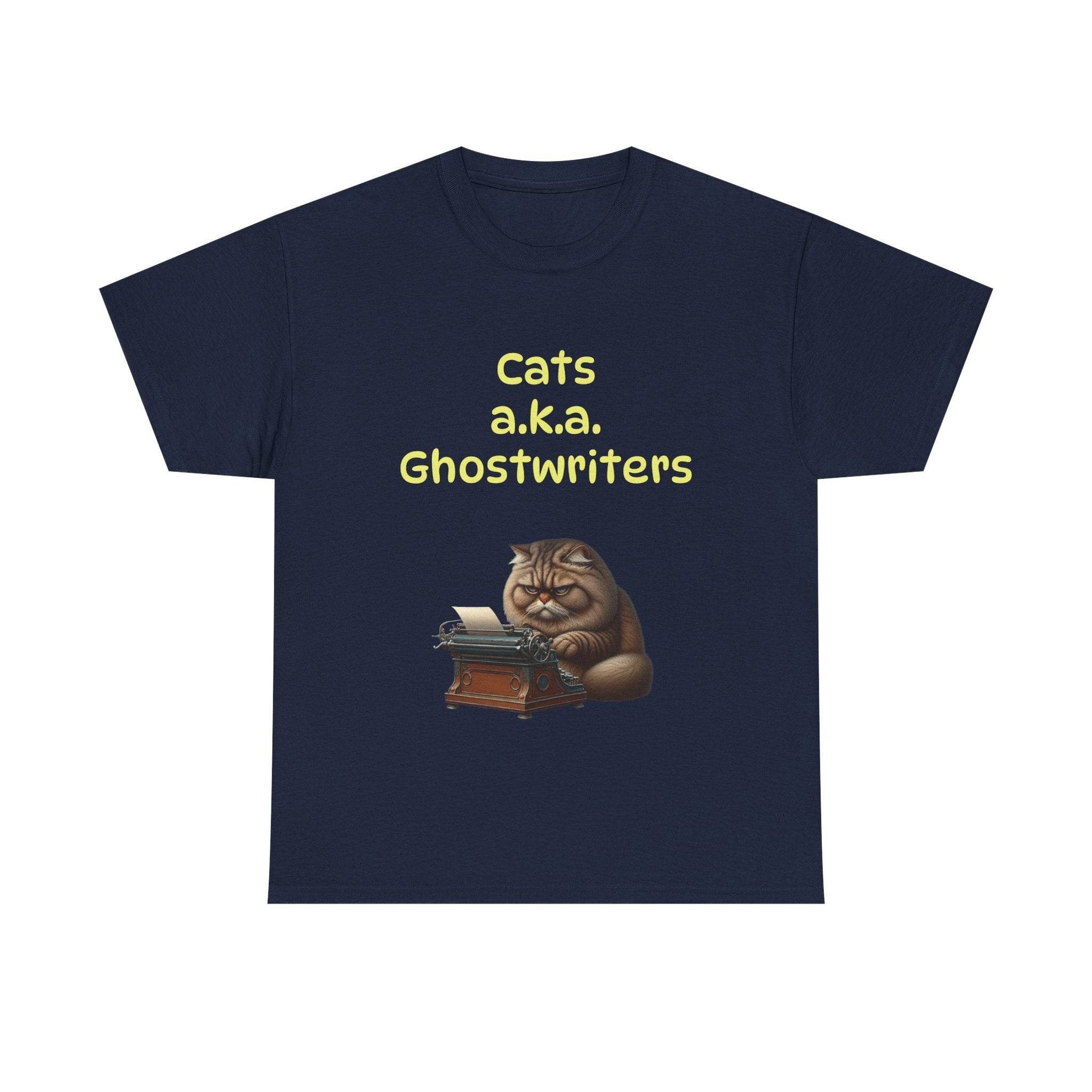 Cats Ghostwriters - A Unisex Heavy Cotton Tee - Perfect for Book Lovers - The Dreamer's Bookshop.