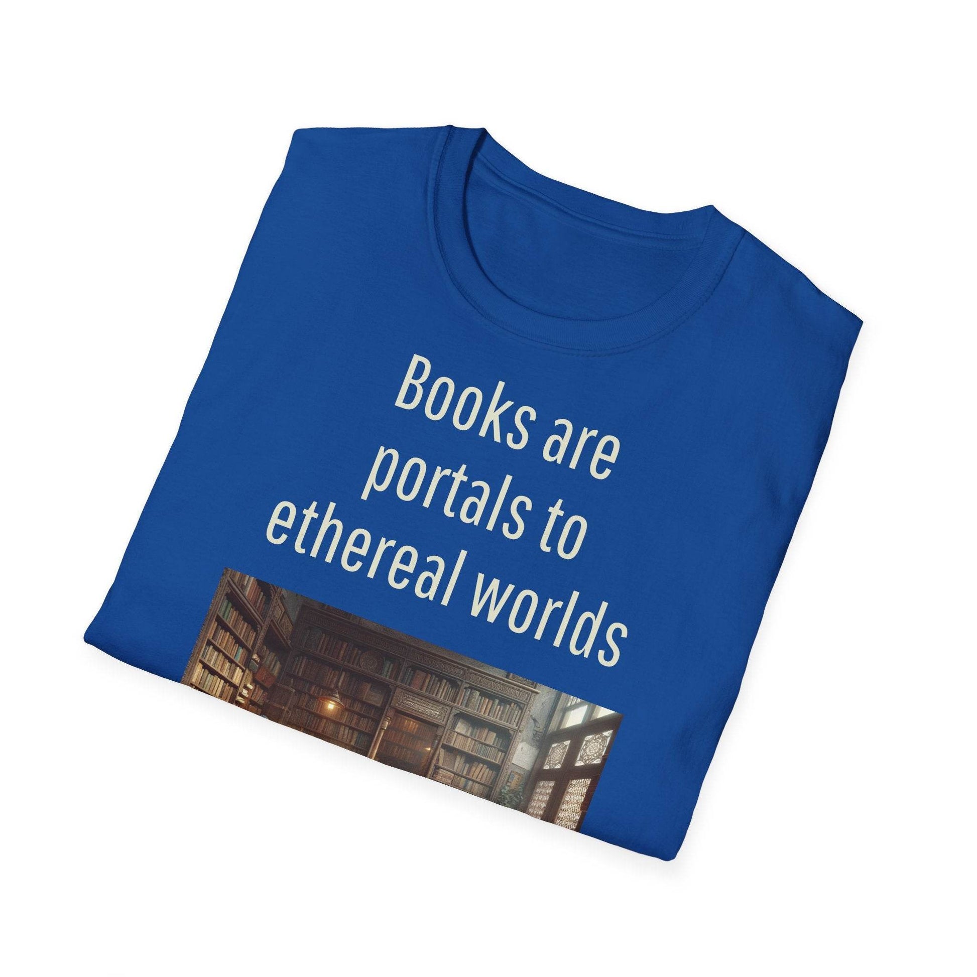 Unisex Softstyle T-Shirt - Portal Design for Book Lovers - The Dreamer's Bookshop.
