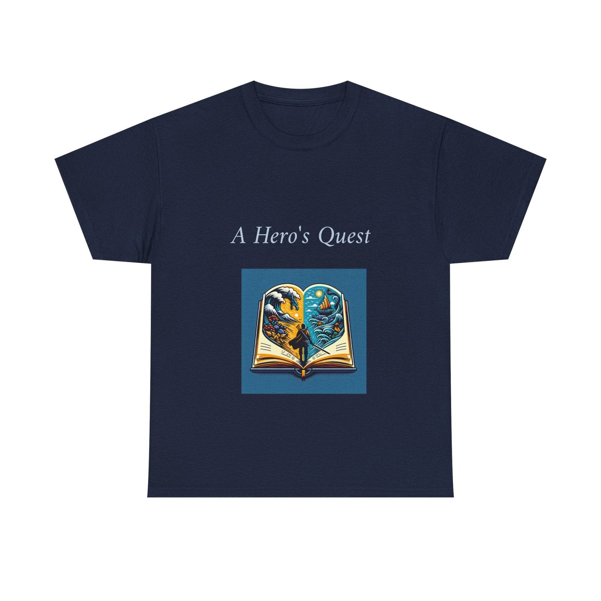 Adventure - Unisex Heavy Cotton Tee - Hero's Quest - The Dreamer's Bookshop.