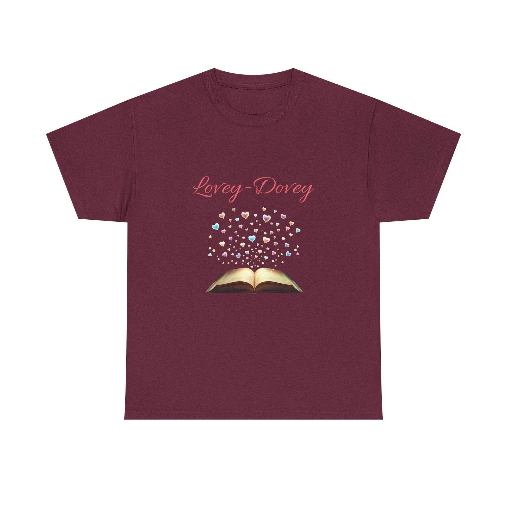Lovey-Dovey - Graphic Tee - Unisex Heavy Cotton T-Shirt for Book Lovers - The Dreamer's Bookshop.