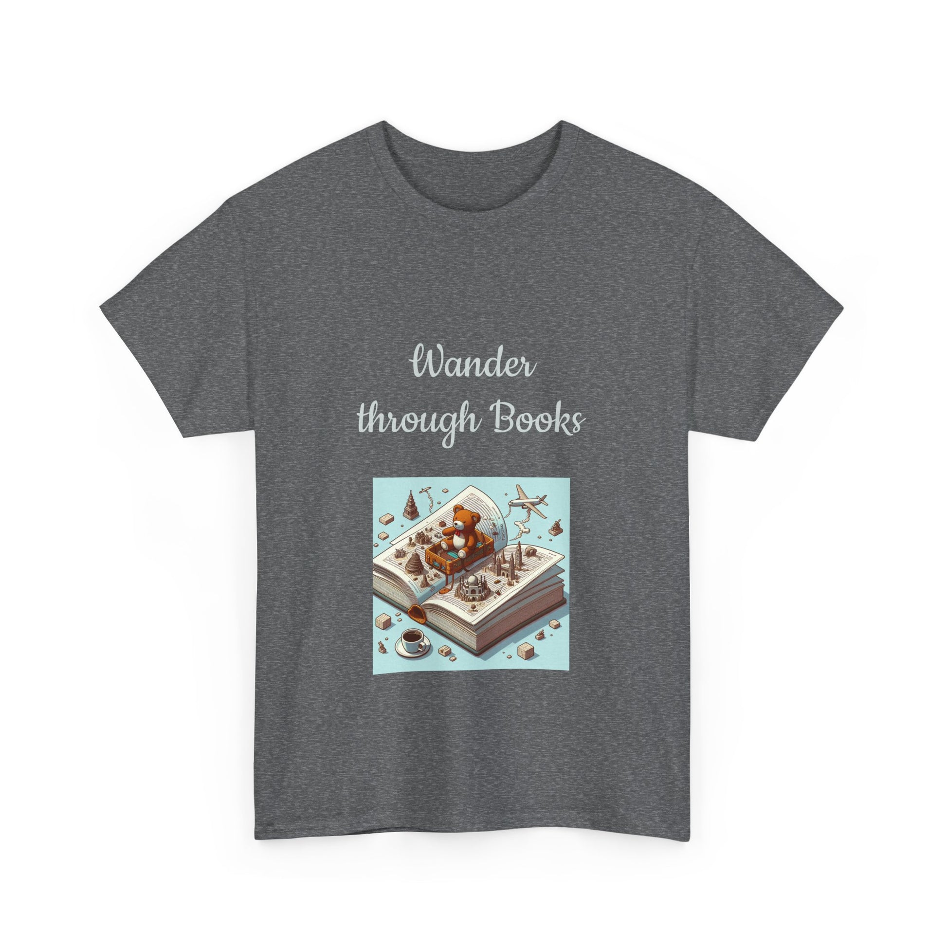 Book Lover's Unisex Heavy Cotton Tee - "Wander" - The Dreamer's Bookshop.