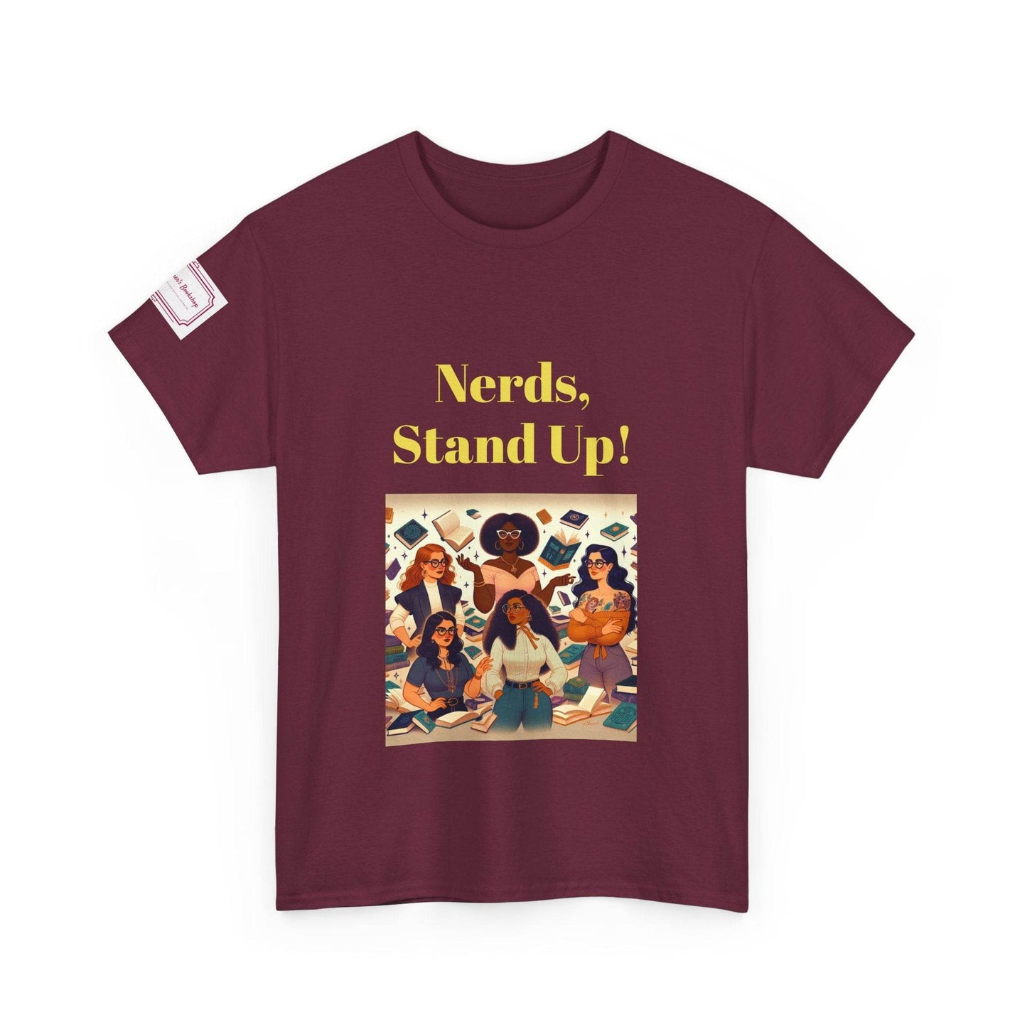Nerds Stand Up - Graphic Unisex Heavy Cotton Tee - Book Lovers - The Dreamer's Bookshop.