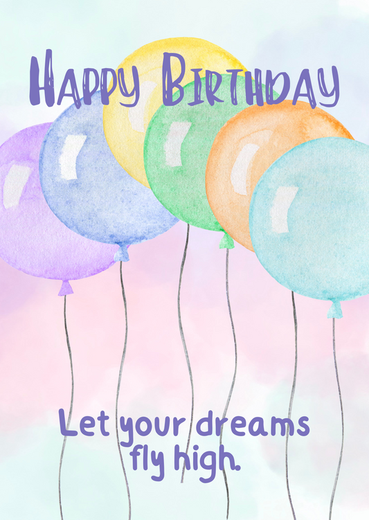 The Dreamer's Bookshop "Your Dreams" Happy Birthday Card - The Dreamer's Bookshop.