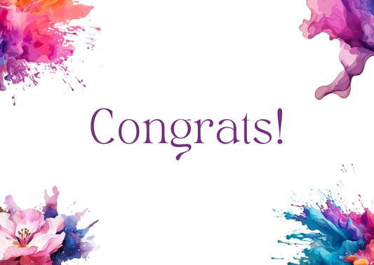 The Dreamer's Bookshop "Congrats" Exclamation Card - The Dreamer's Bookshop.