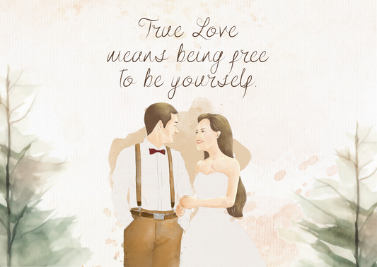 The Dreamer's Bookshop "True Love" Wedding Card - The Dreamer's Bookshop.