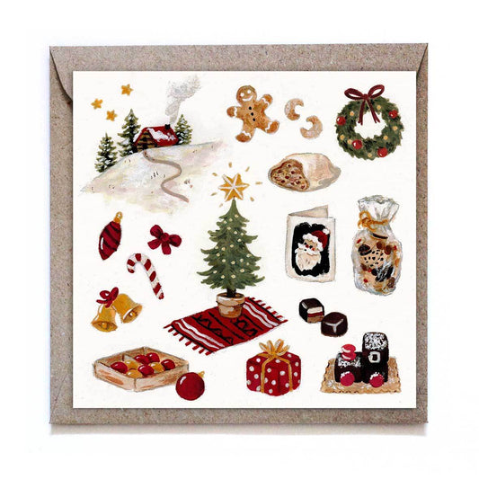 studiosatsch - Vakantie | Kerstkaart Vrolijk Kerstfeest - The Dreamer's Bookshop.