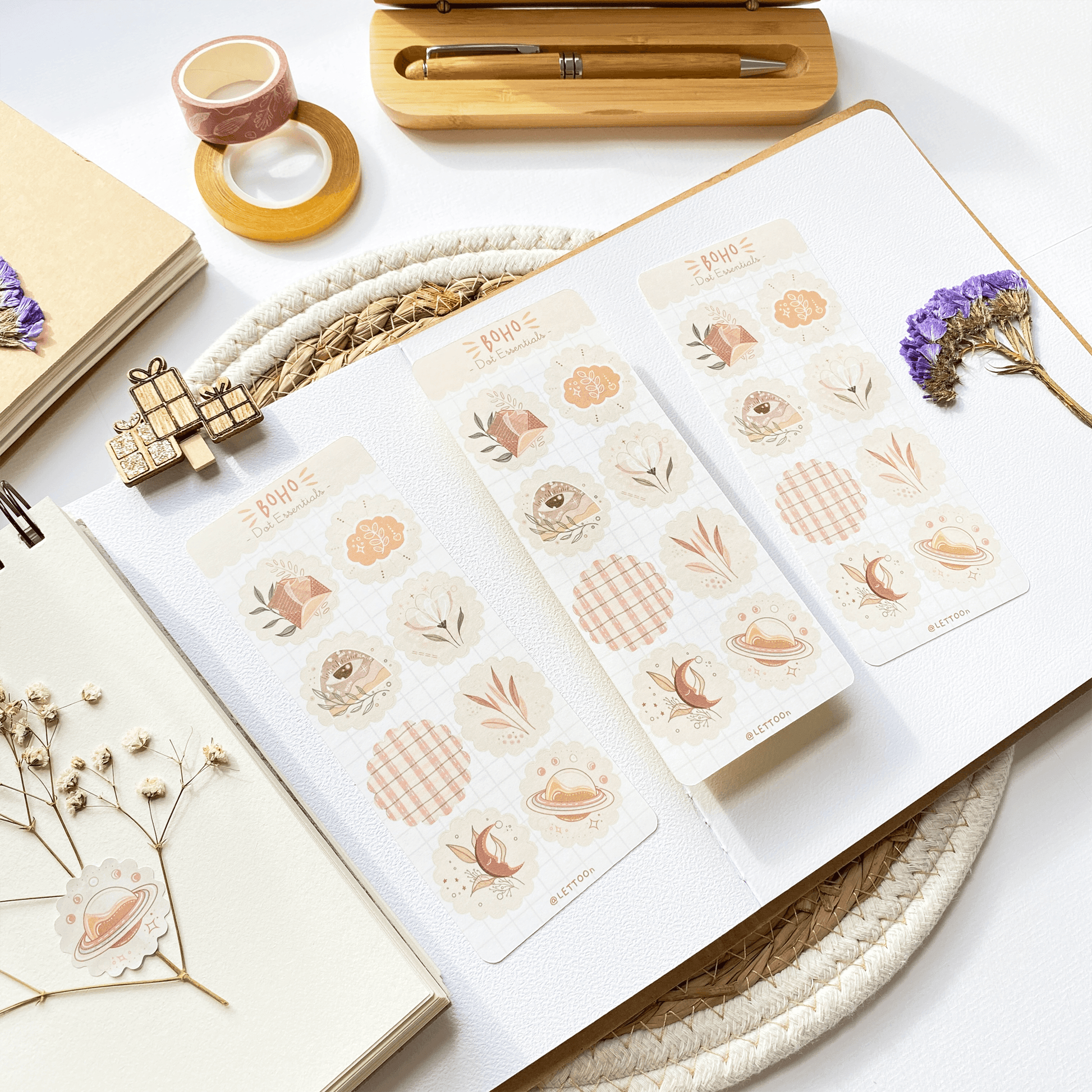LETTOOn - Stickervel - Boho - The Dreamer's Bookshop.