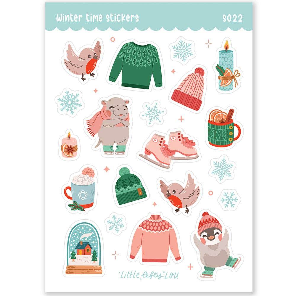 Little Lefty Lou - Stickers voor de winter (S022) - The Dreamer's Bookshop.