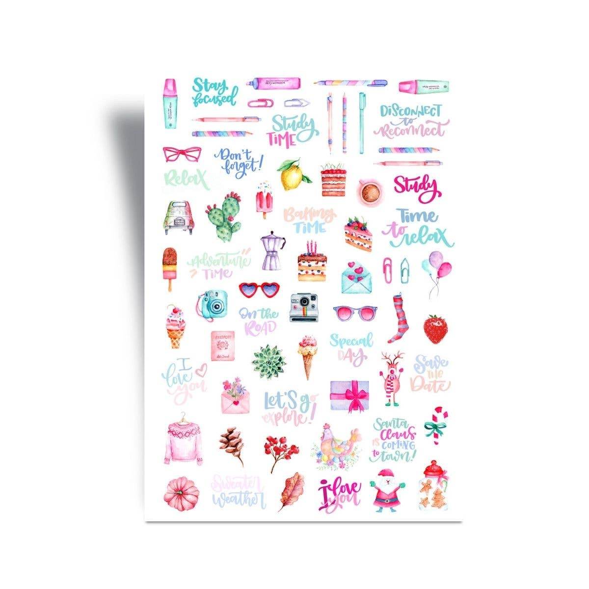 Very Wonder di Chiara Veri - Stickers - Kleurrijke planning - The Dreamer's Bookshop.