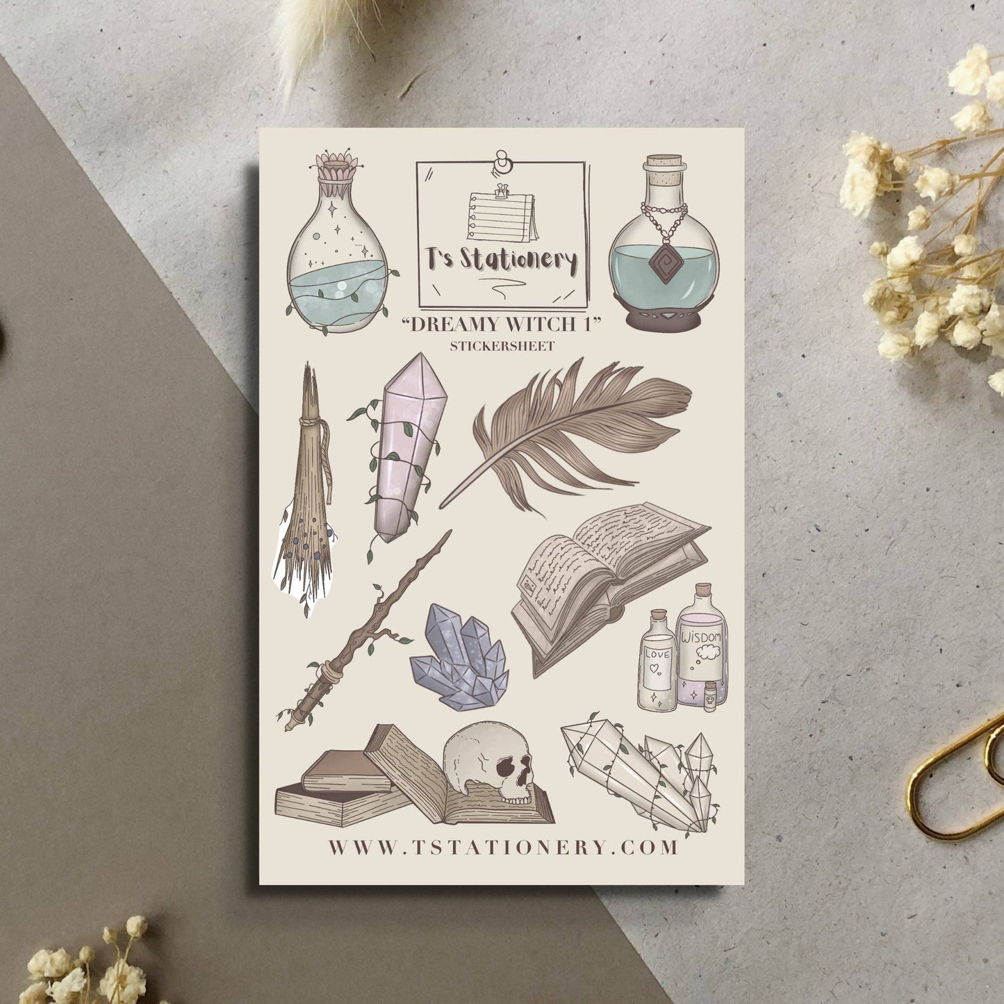 T's Stationery - „Dromerige heks 1" - The Dreamer's Bookshop.