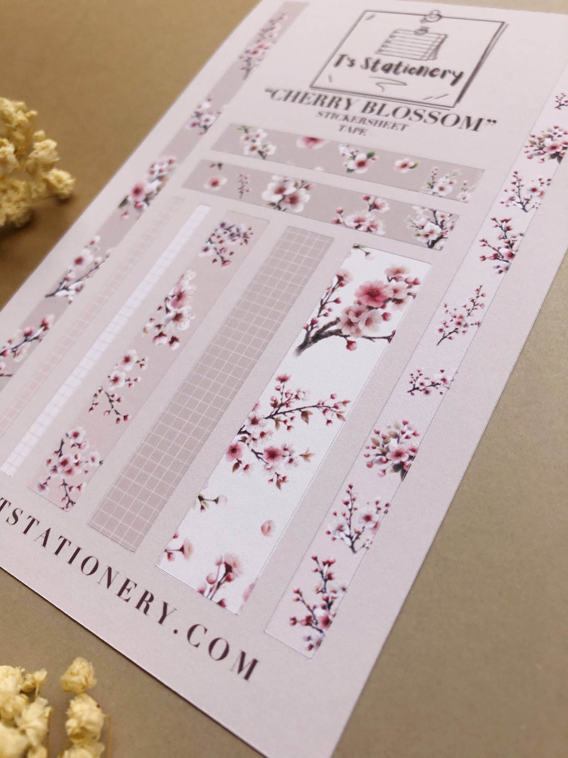 T's Stationery - Stickerveltape „Cherry Blossom” - The Dreamer's Bookshop.