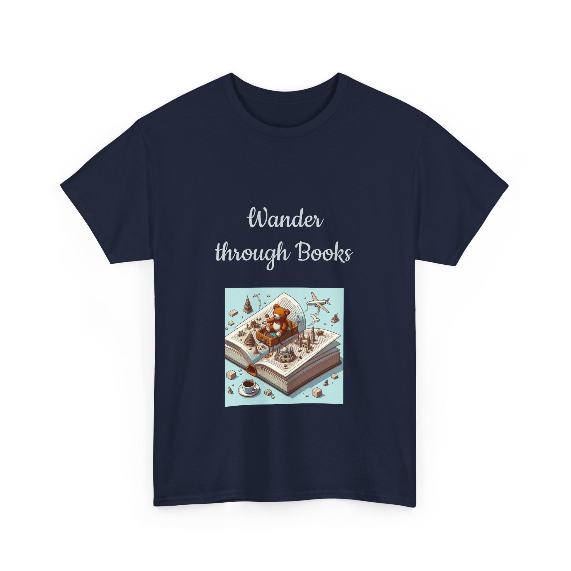 Book Lover's Unisex Heavy Cotton Tee - "Wander" - The Dreamer's Bookshop.