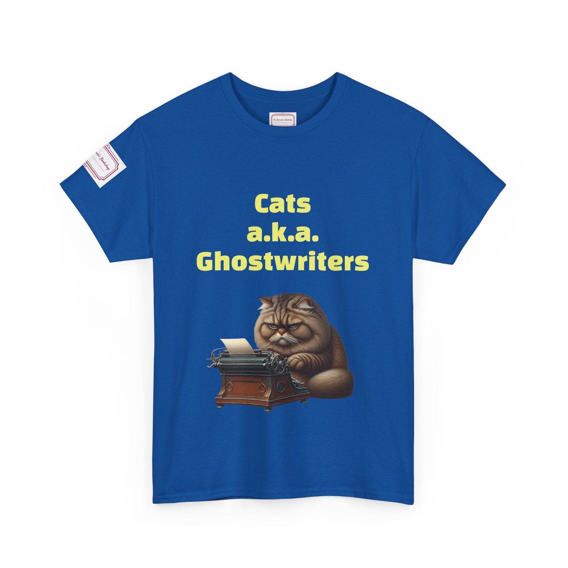 Cats Ghostwriters - Unisex Heavy Cotton Tee - Perfect for Book Lovers - The Dreamer's Bookshop.