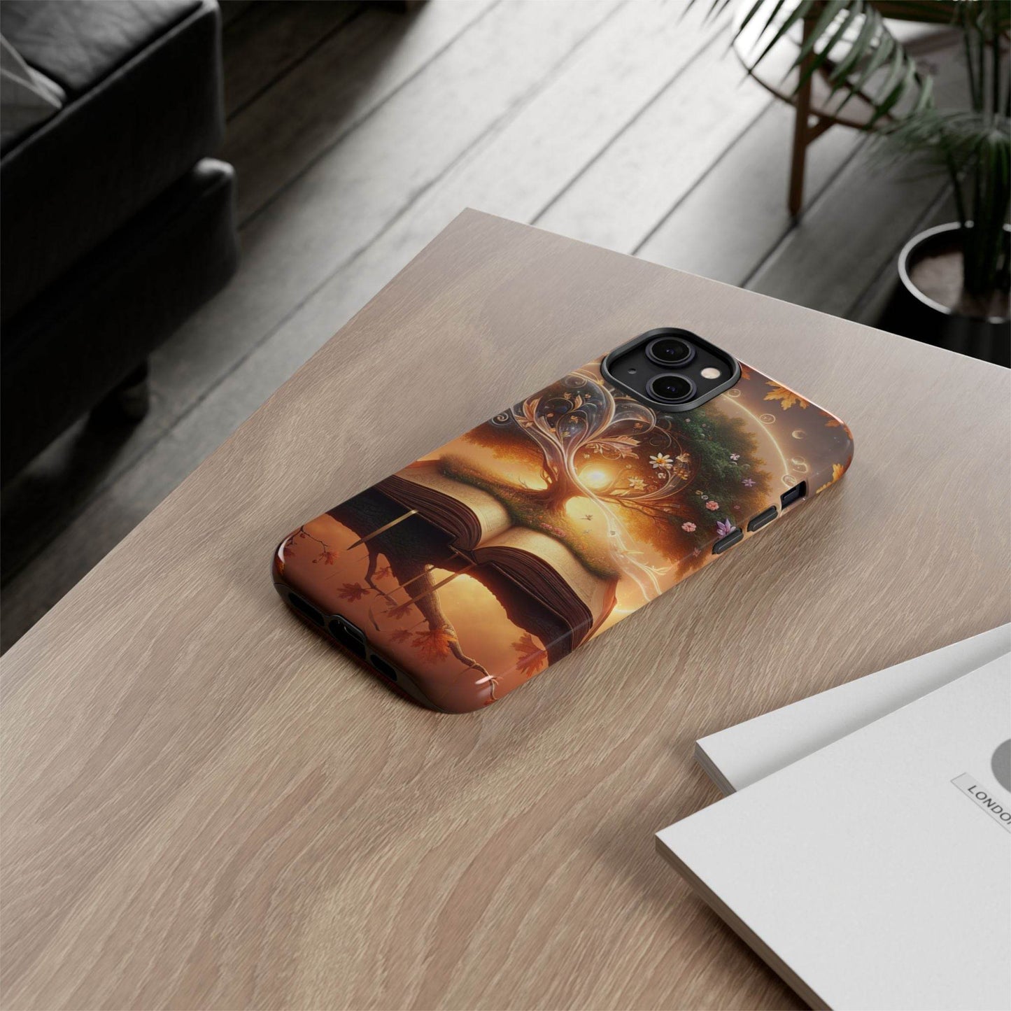 Nature-Inspired iPhone & Samsung Phone Case with Tree of Life Design - The Dreamer's Bookshop.
