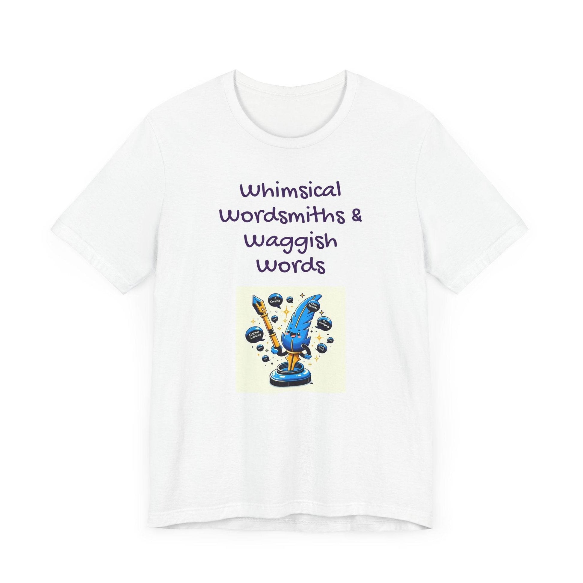 Whimsical Wordsmiths Short Sleeve Tee - Creative Gift for Writers - The Dreamer's Bookshop.