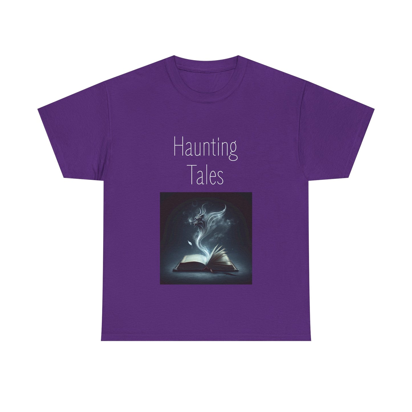 Book Lover's Unisex Heavy Cotton Tee - "Haunting Tales" - The Dreamer's Bookshop.