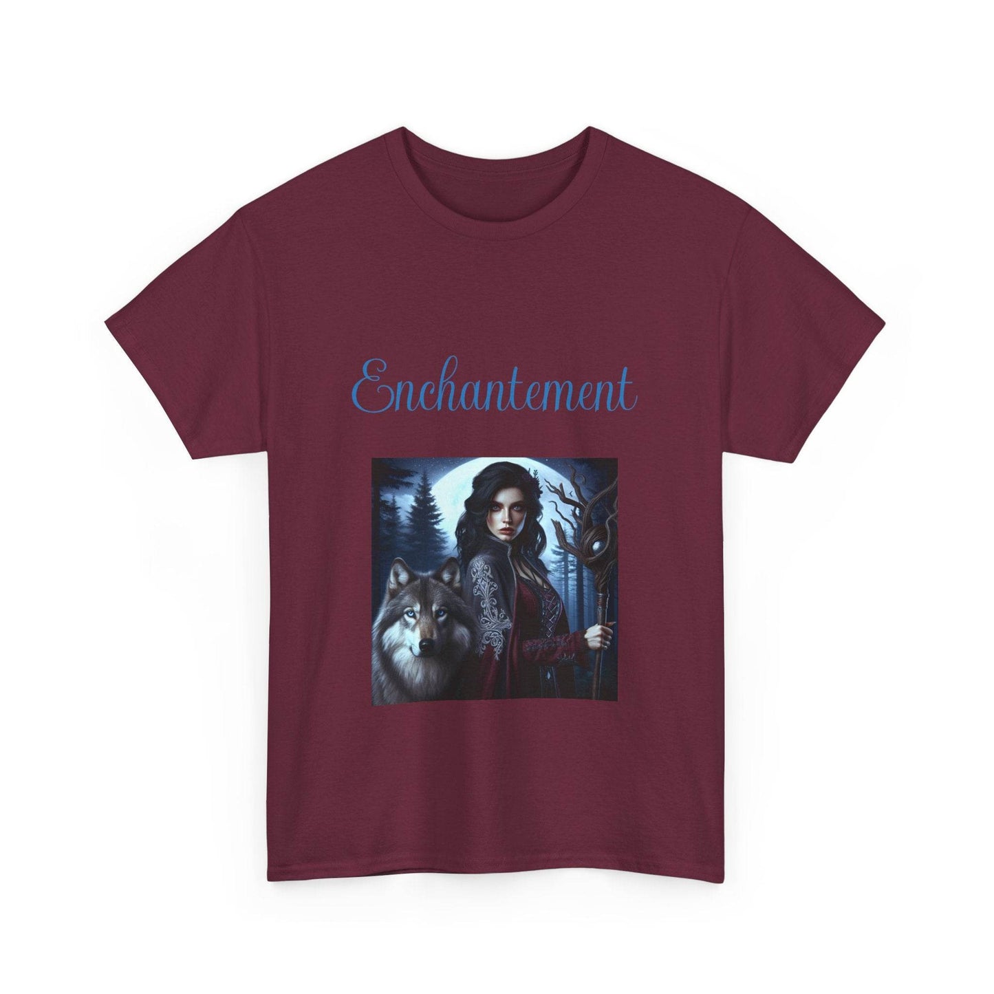 Enchanted Wolf Unisex Heavy Cotton Tee - The Dreamer's Bookshop.