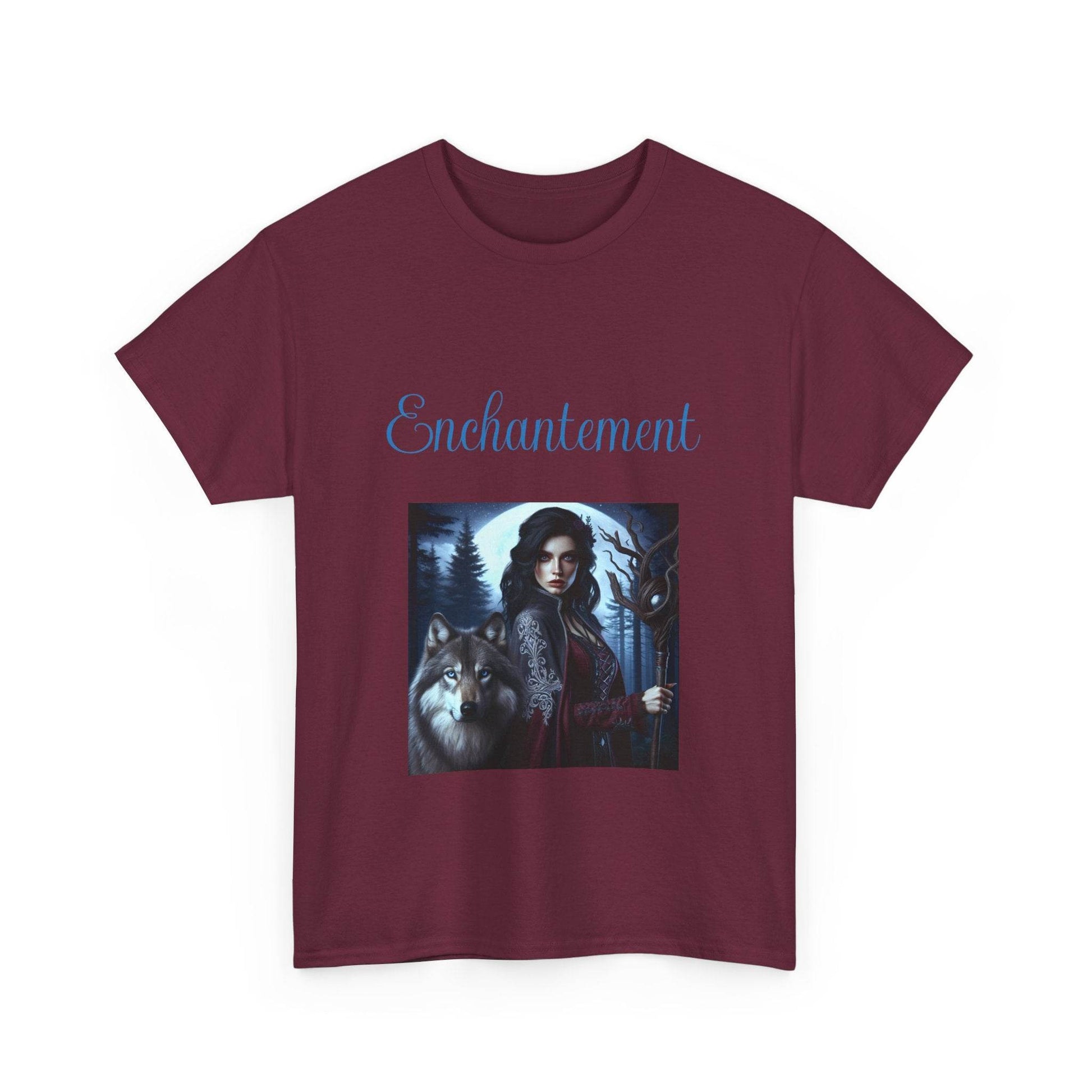 Enchanted Wolf Unisex Heavy Cotton Tee - The Dreamer's Bookshop.