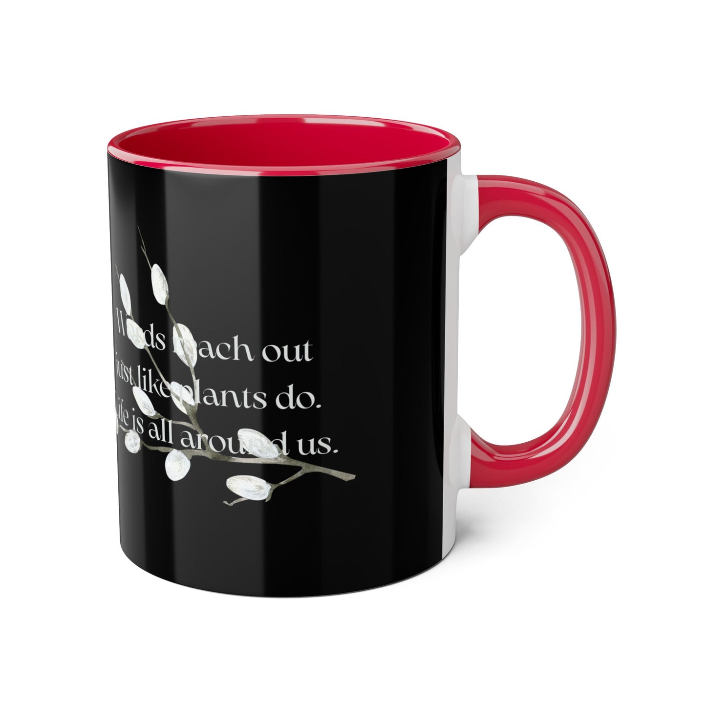 Words Reach Out Mug - 11oz Coffee Cup for Book Lovers