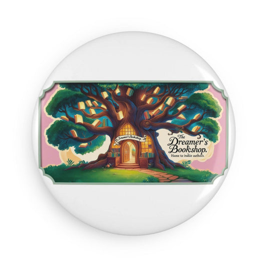 Indie Authors Button Magnet - Home to Indie Authors - Creative Gift for Book Lovers - The Dreamer's Bookshop.