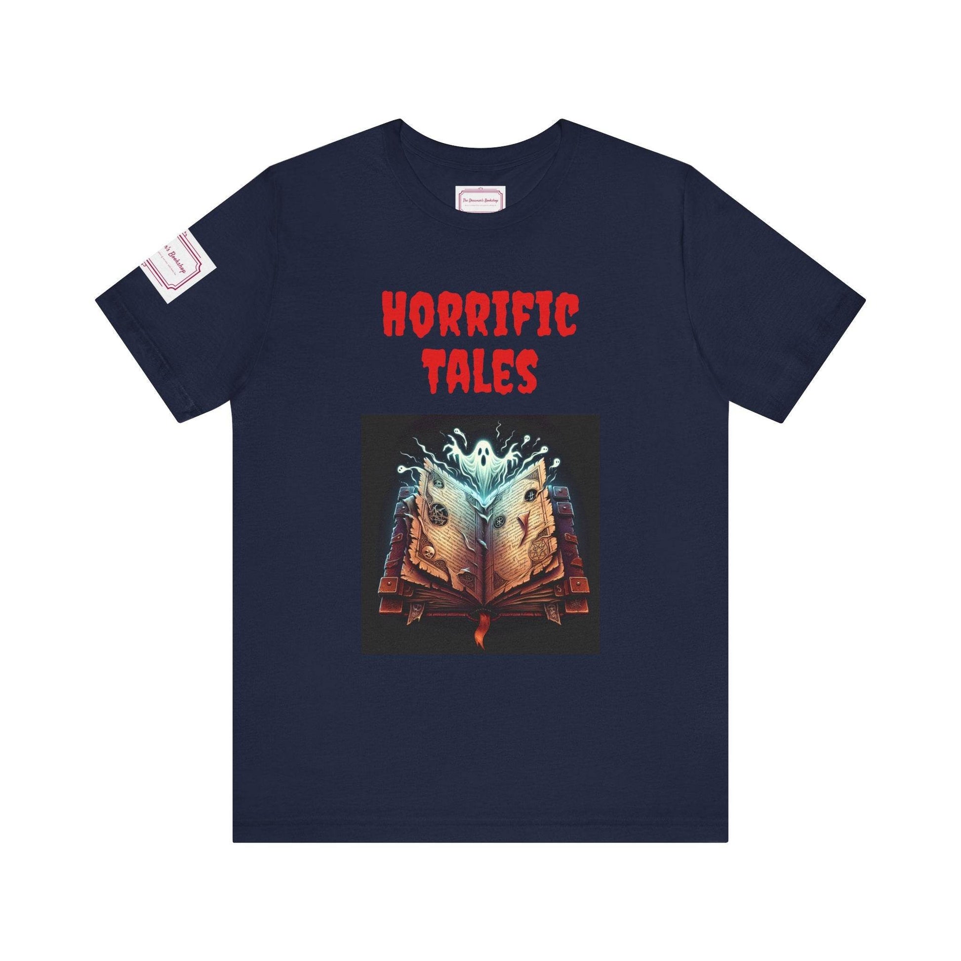 Horrific Tales Tee - Fun Short Sleeve Shirt for Writers & Book Lovers - The Dreamer's Bookshop.