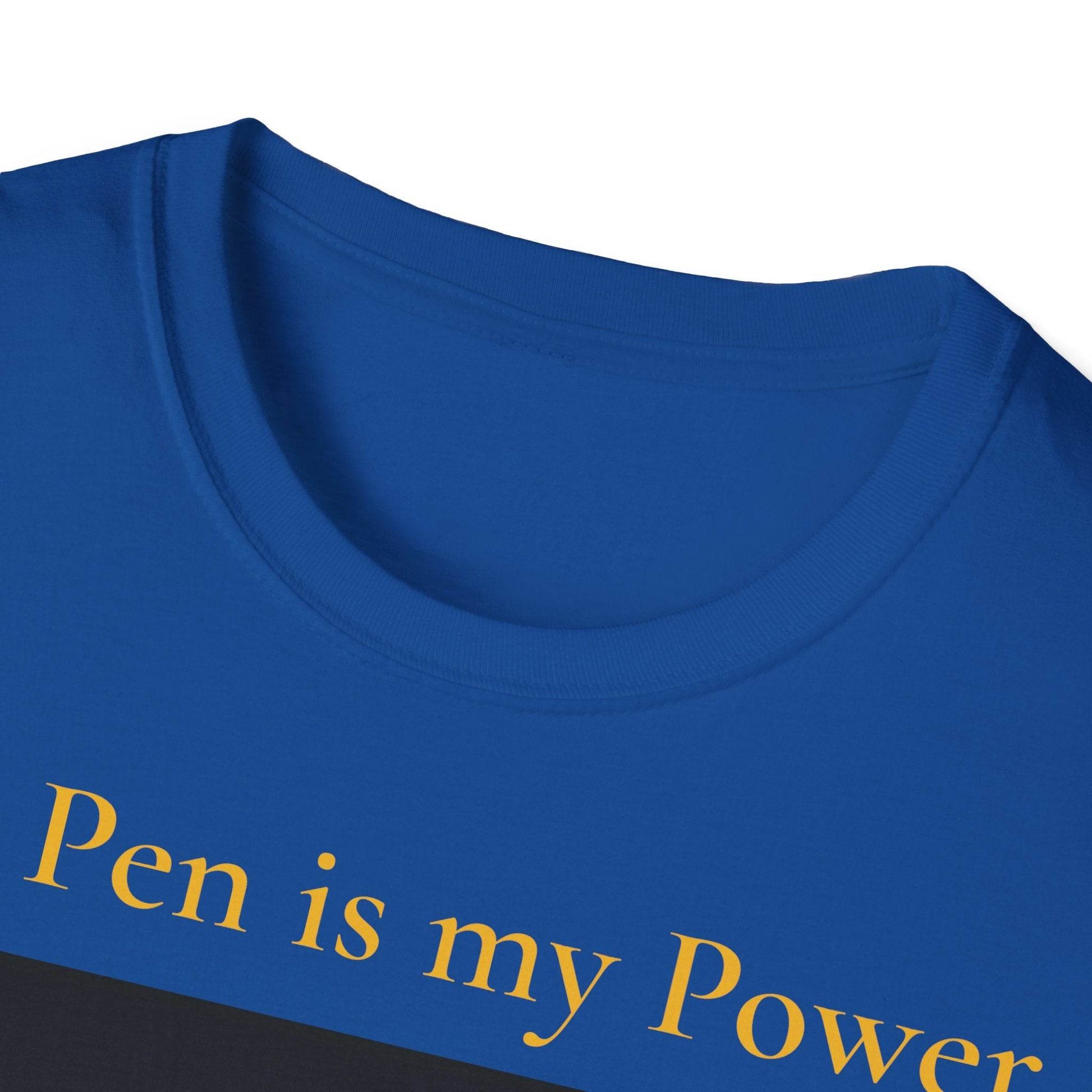 Inspirational Unisex Softstyle T-Shirt - 'My Pen' Motivational Design - The Dreamer's Bookshop.