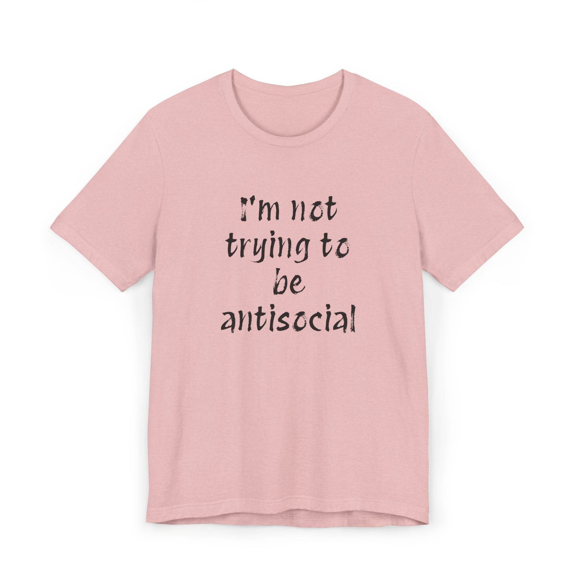 Funny Unisex Jersey T-Shirt - Anti-Social Vibe for Booktroverts - The Dreamer's Bookshop.