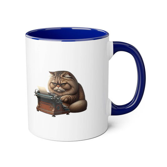Funny Writer Cat Accent Mug - 11oz Coffee Cup for Book Lovers - The Dreamer's Bookshop.
