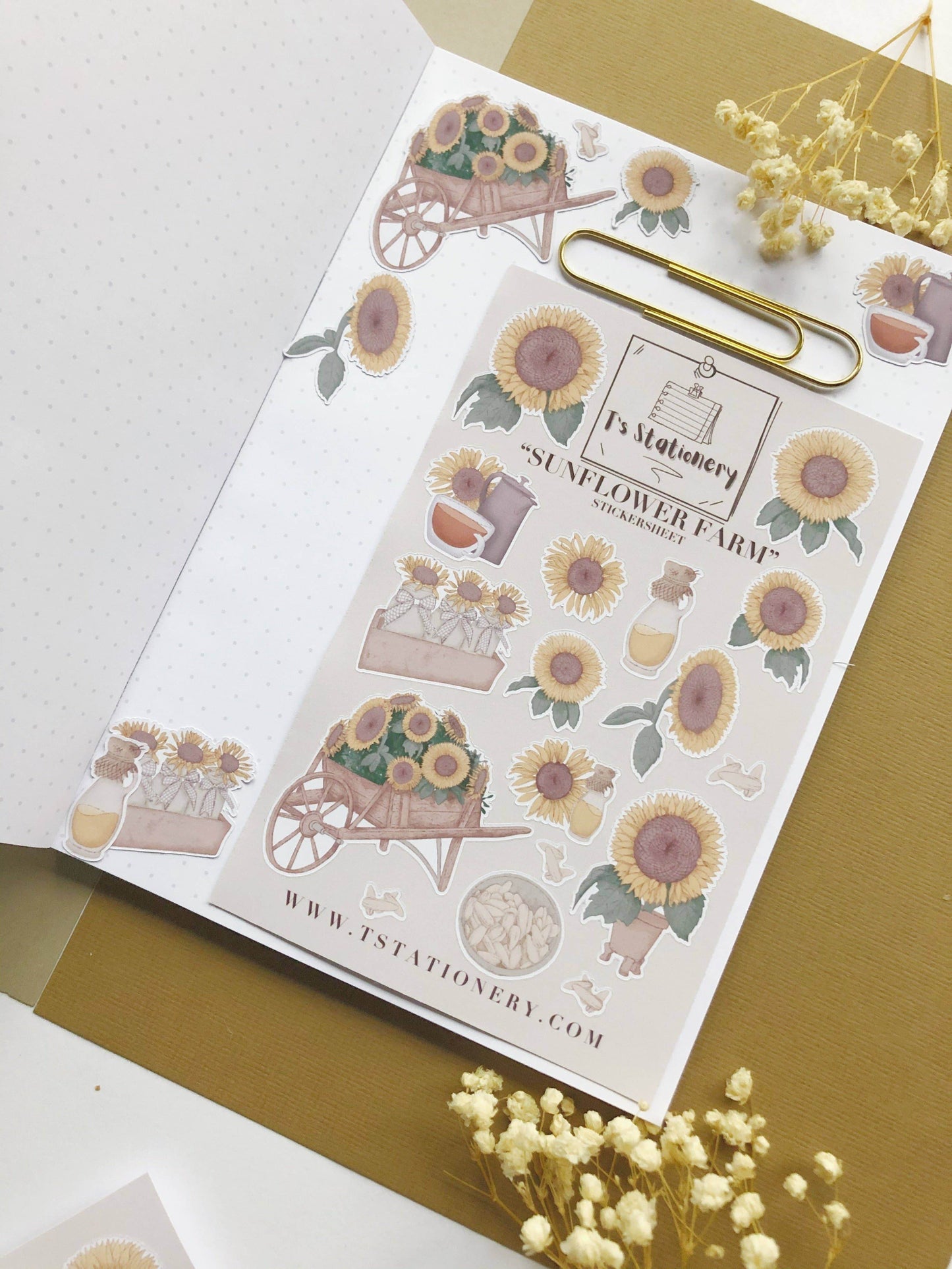 T's Stationery - „Zonnebloemboerderij” - The Dreamer's Bookshop.