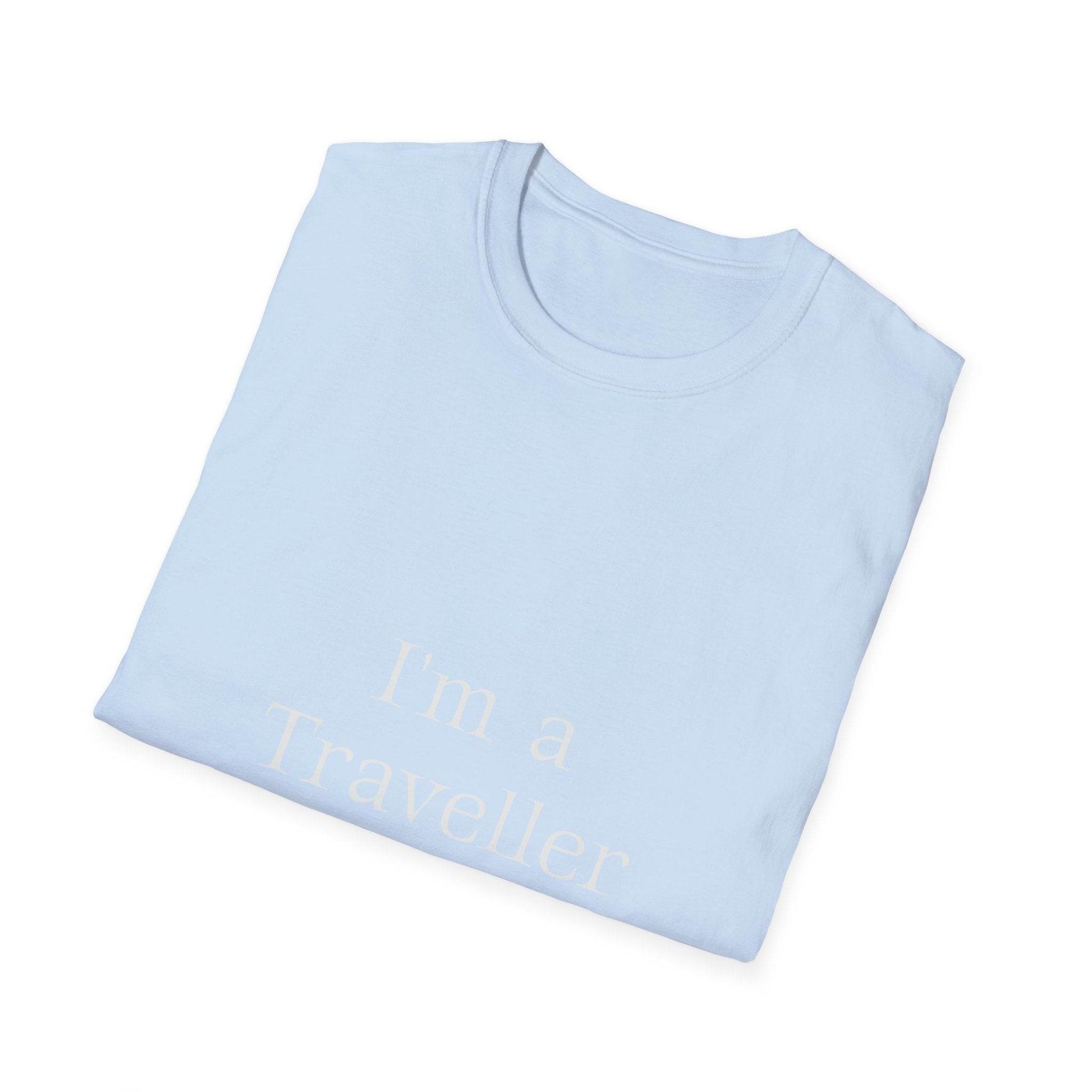 Unisex Softstyle T-Shirt - 'I'm a Traveller of Worlds' & 'Books Take Me Places Far & Beyond' - The Dreamer's Bookshop.