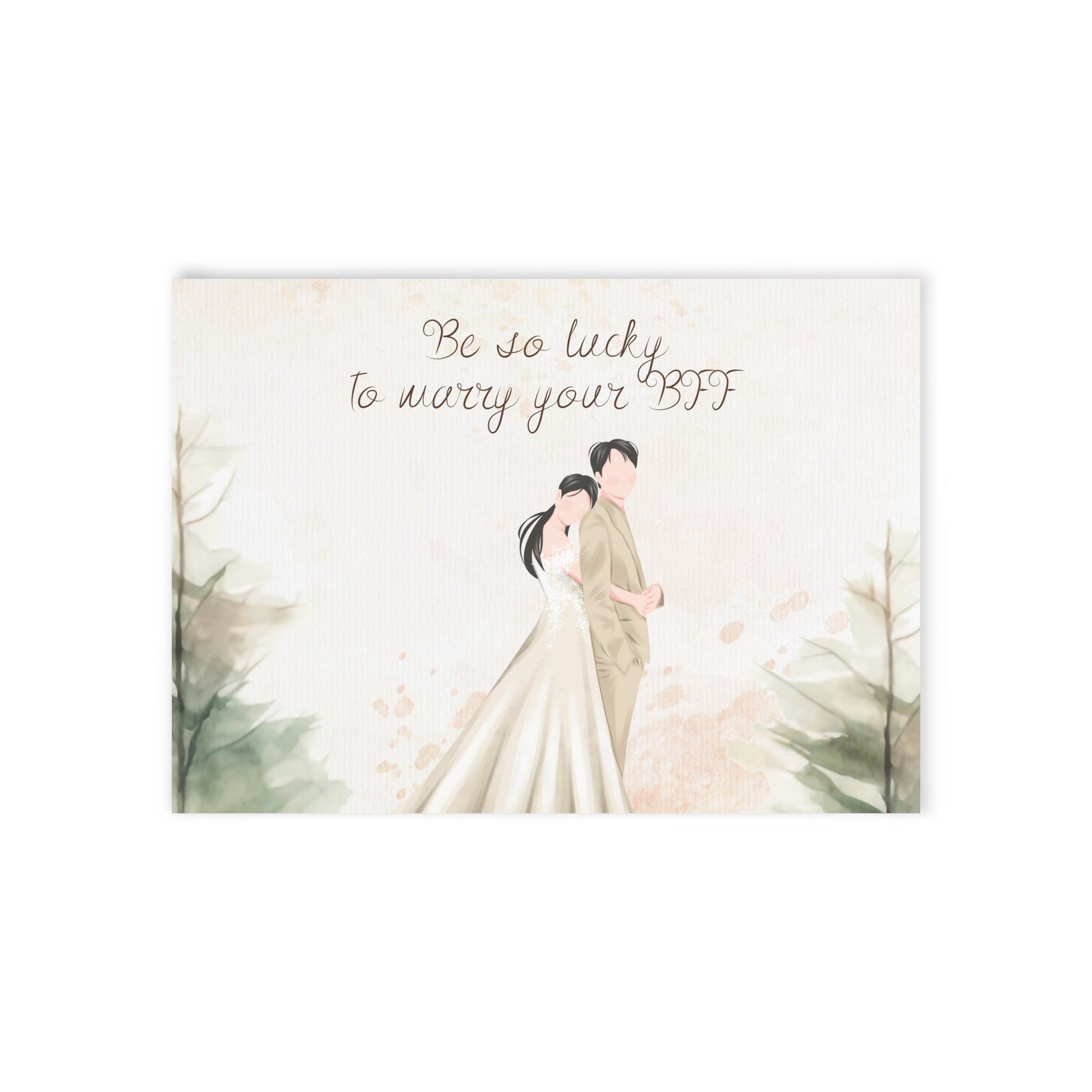 The Dreamer's Bookshop Cute "Your BFF" Wedding Card - The Dreamer's Bookshop.