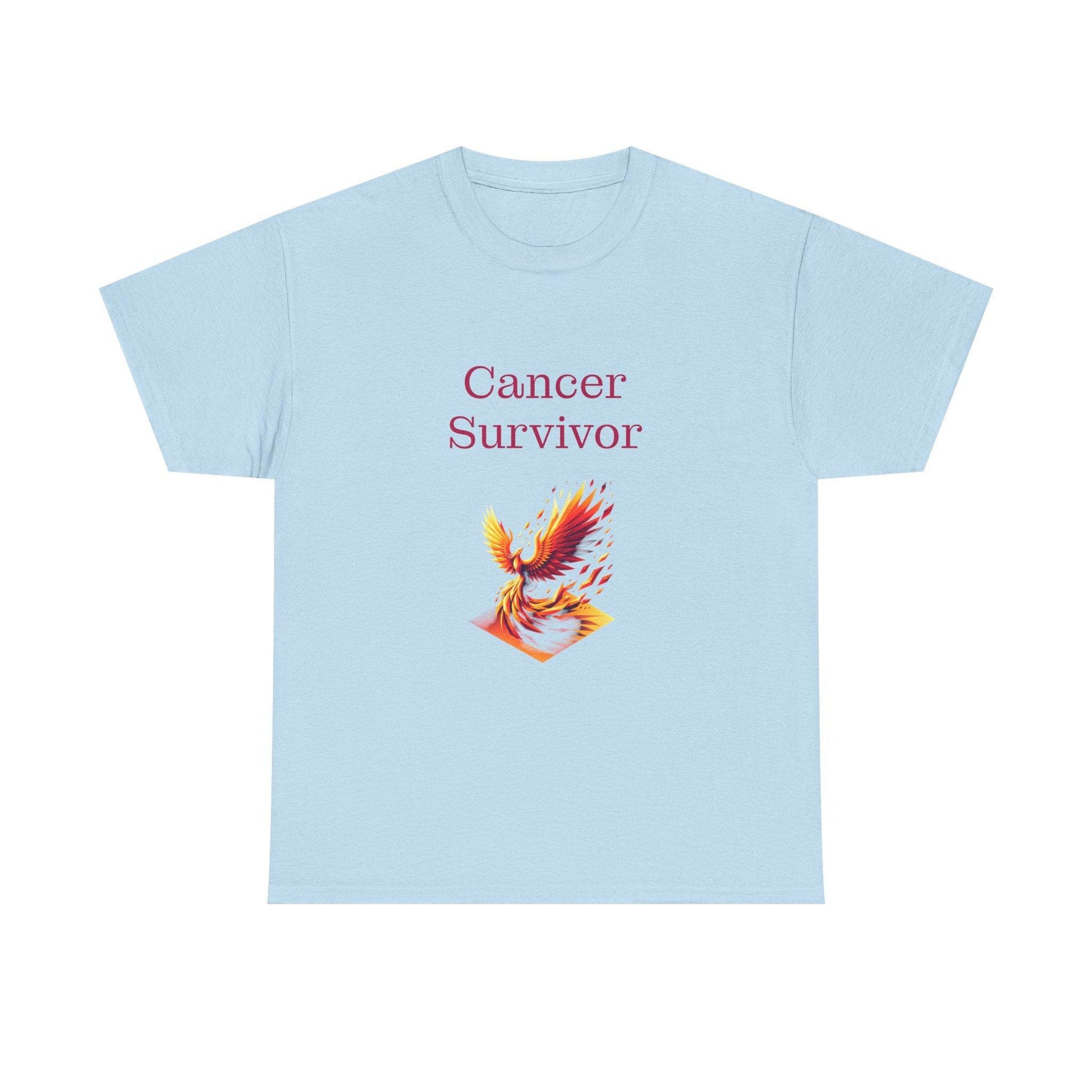 Cancer Survivor Unisex Heavy Cotton Tee - Inspirational Battle T-Shirt - The Dreamer's Bookshop.