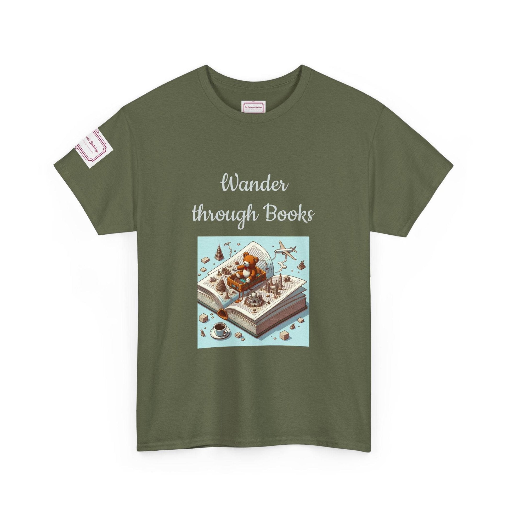 Wander - Unisex Heavy Cotton Tee - Perfect for Book Lovers - The Dreamer's Bookshop.