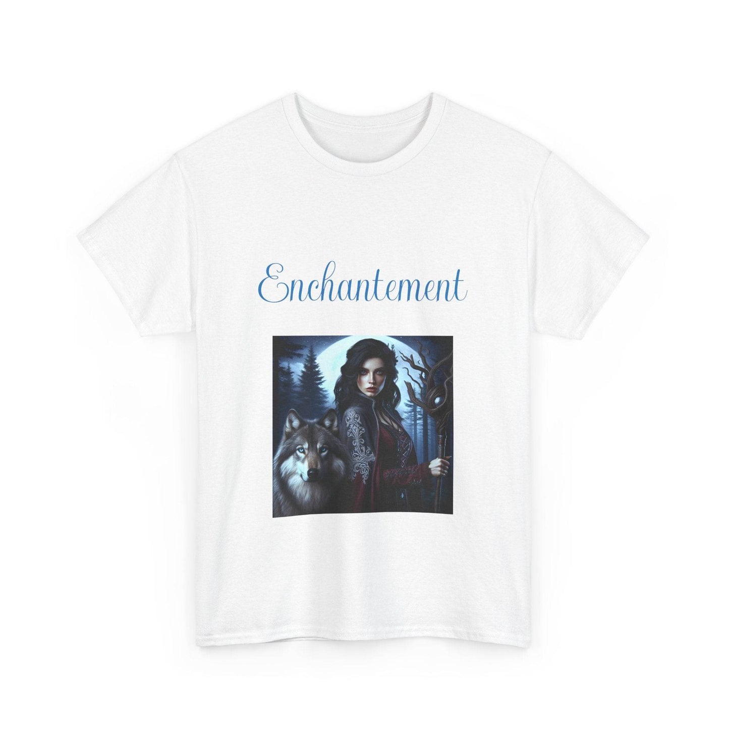 Enchanted Wolf Unisex Heavy Cotton Tee - The Dreamer's Bookshop.
