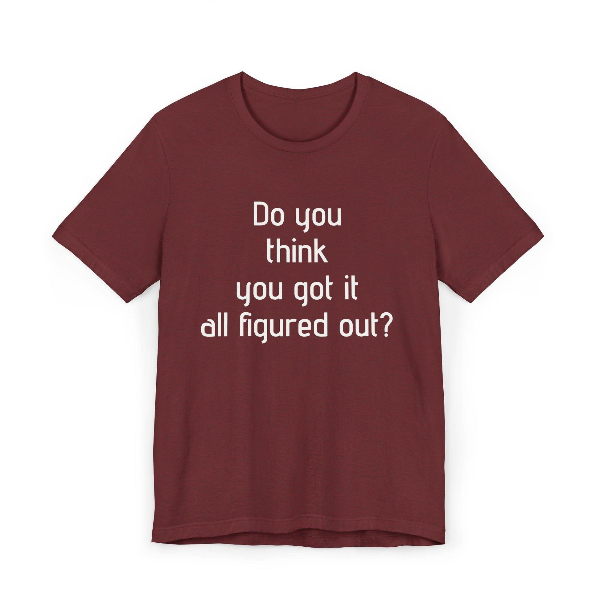 Inspirational Unisex Jersey T-Shirt - Think Again Vibe - The Dreamer's Bookshop.